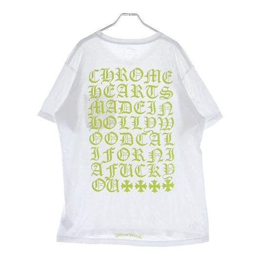 Chrome Hearts Neon Yellow CH Logo Tee Neo Front Hose Shoes English Back Print
