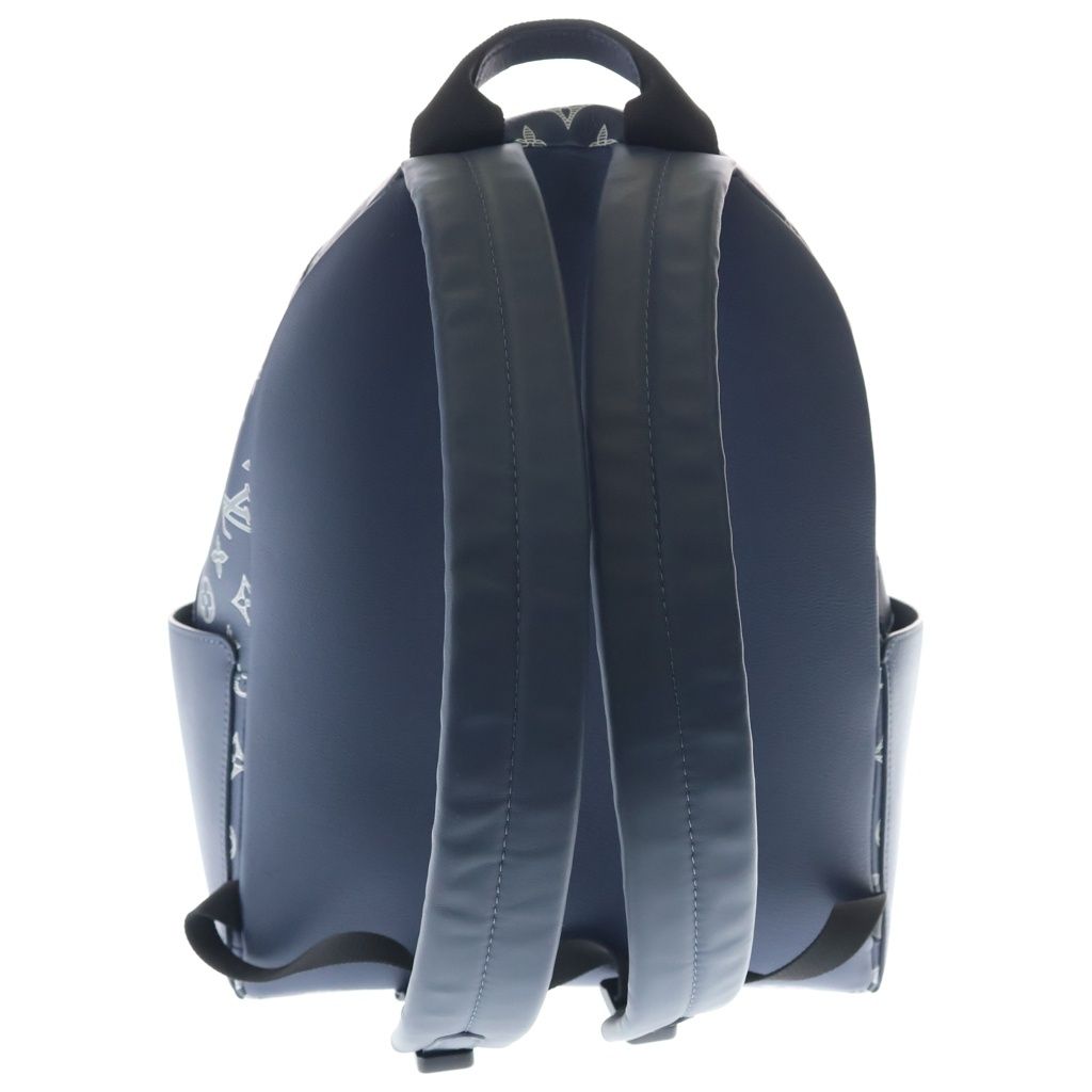 Louis Vuitton Monogram Shadow Discovery Backpack PM Navy Leather Silver — view 2