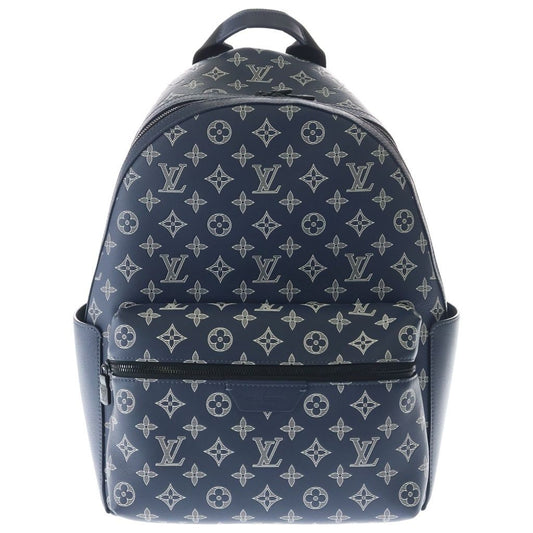 Louis Vuitton Monogram Shadow Discovery Backpack PM Navy Leather Silver