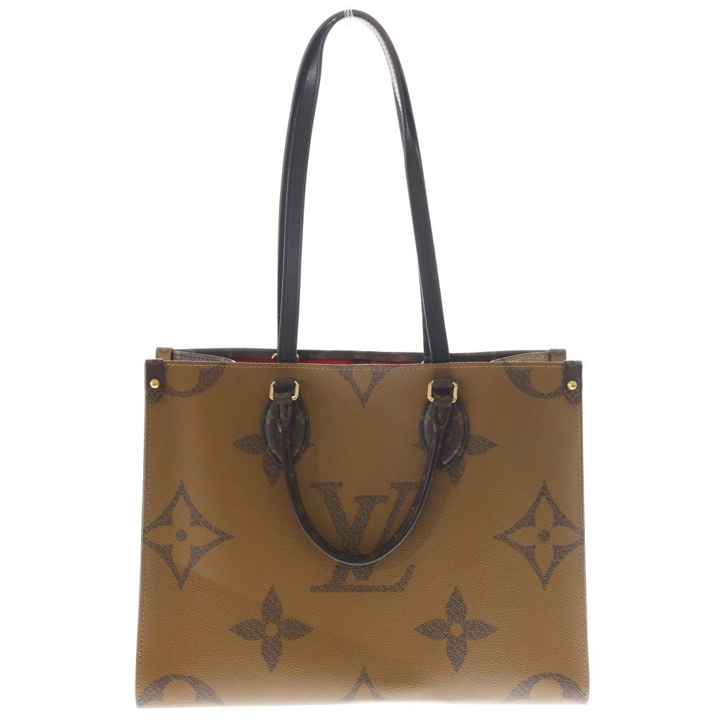 Louis Vuitton Monogram Giant Reverse On The Go MM 2-Way Tote Brown — view 2