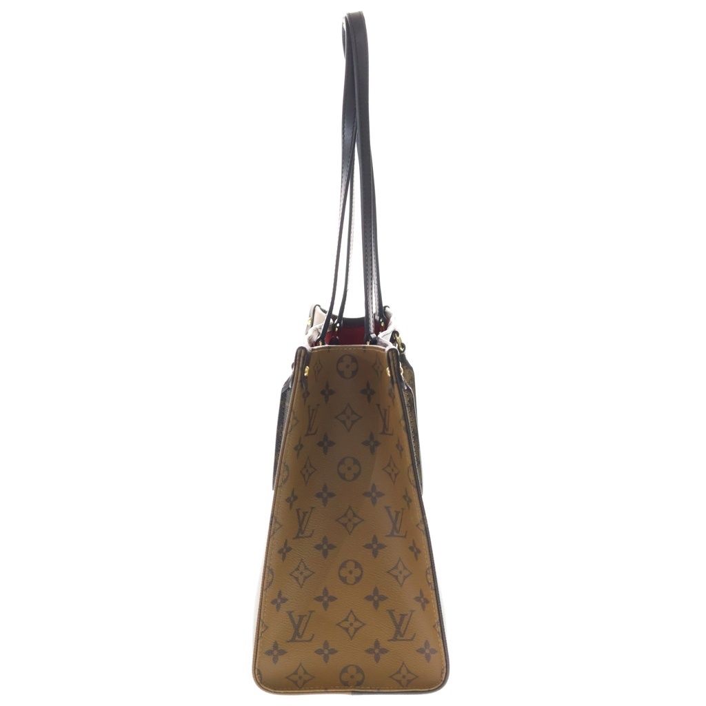 Louis Vuitton Monogram Giant Reverse On The Go MM 2-Way Tote Brown — view 3