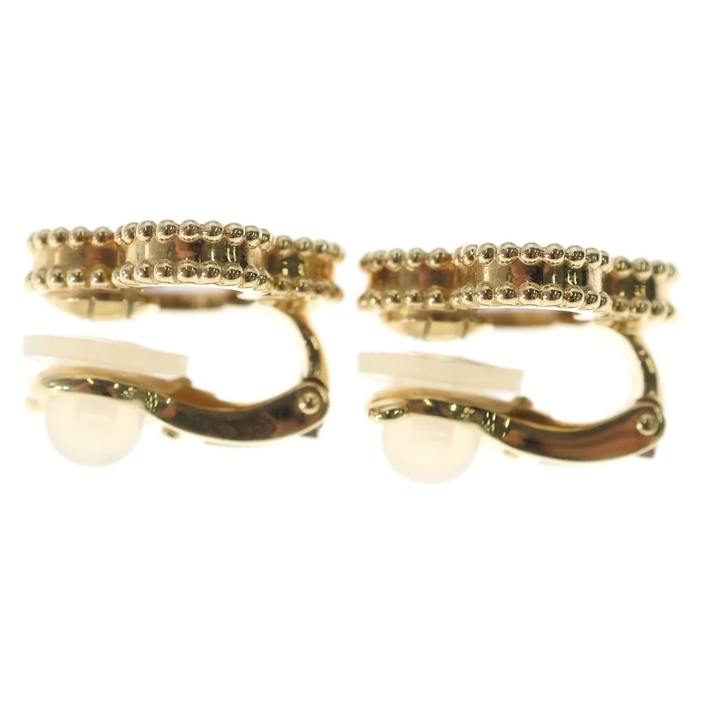 Van Cleef & Arpels Vintage Tiger Eye Earrings 18k Yellow Gold — view 4