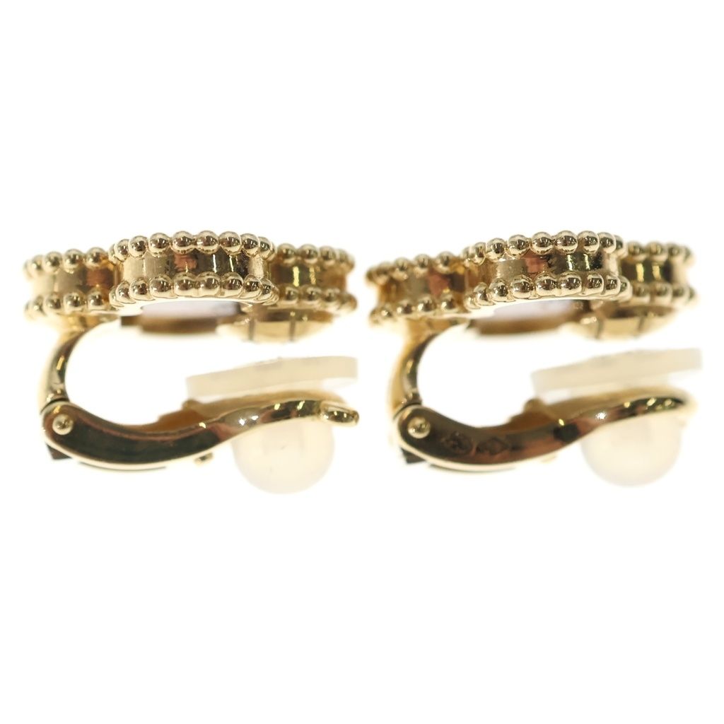 Van Cleef & Arpels Vintage Tiger Eye Earrings 18k Yellow Gold — view 3