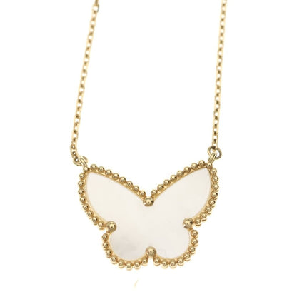Van Cleef & Arpels Lucky Alhambra Papillon Mother of Pearl Necklace 18k Yellow — view 3