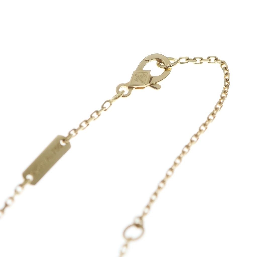 Van Cleef & Arpels Lucky Alhambra Papillon Mother of Pearl Necklace 18k Yellow — view 4