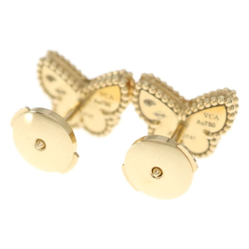 Van Cleef & Arpels Sweet Alhambra Papillon Mother of Pearl Stud Earrings 18k — view 2