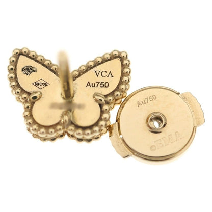 Van Cleef & Arpels Sweet Alhambra Papillon Mother of Pearl Stud Earrings 18k — view 5