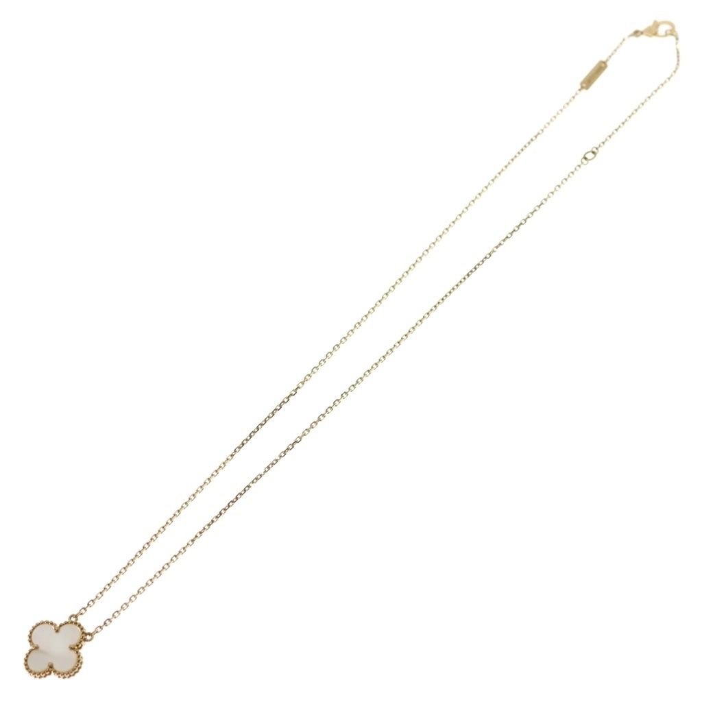 Van Cleef & Arpels Vintage Alhambra Mother of Pearl Necklace 18k Yellow Gold — view 2
