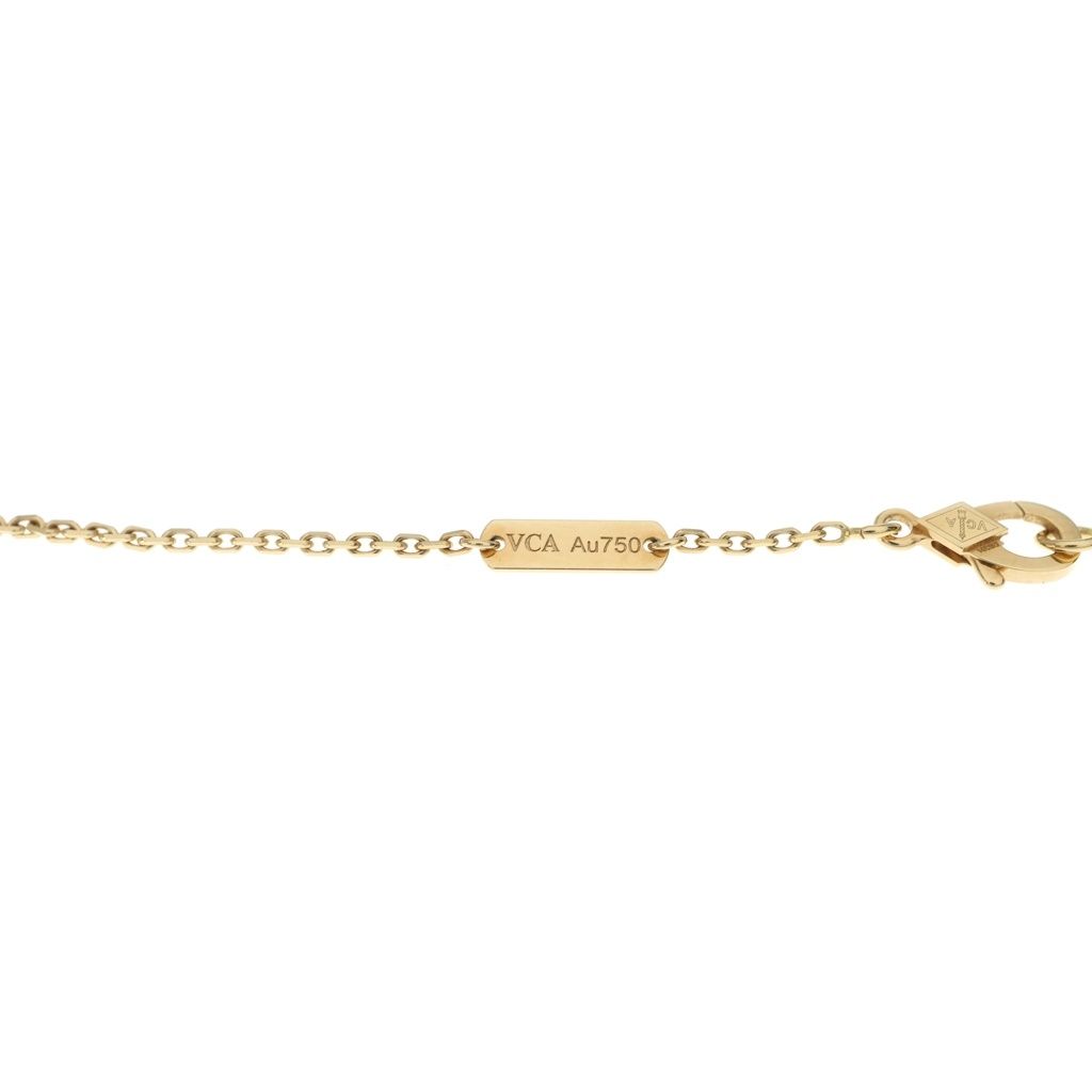 Van Cleef & Arpels Vintage Alhambra Mother of Pearl Necklace 18k Yellow Gold — view 5
