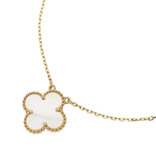 Van Cleef & Arpels Vintage Alhambra Mother of Pearl Necklace 18k Yellow Gold