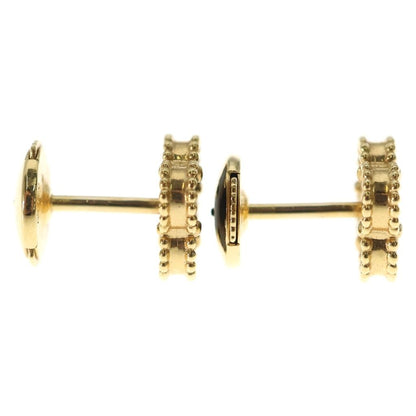 Van Cleef & Arpels Sweet Alhambra Onyx Earrings 18k Yellow Gold — view 4