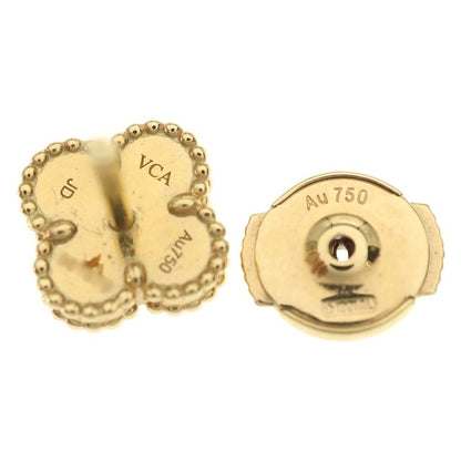Van Cleef & Arpels Sweet Alhambra Onyx Earrings 18k Yellow Gold — view 5