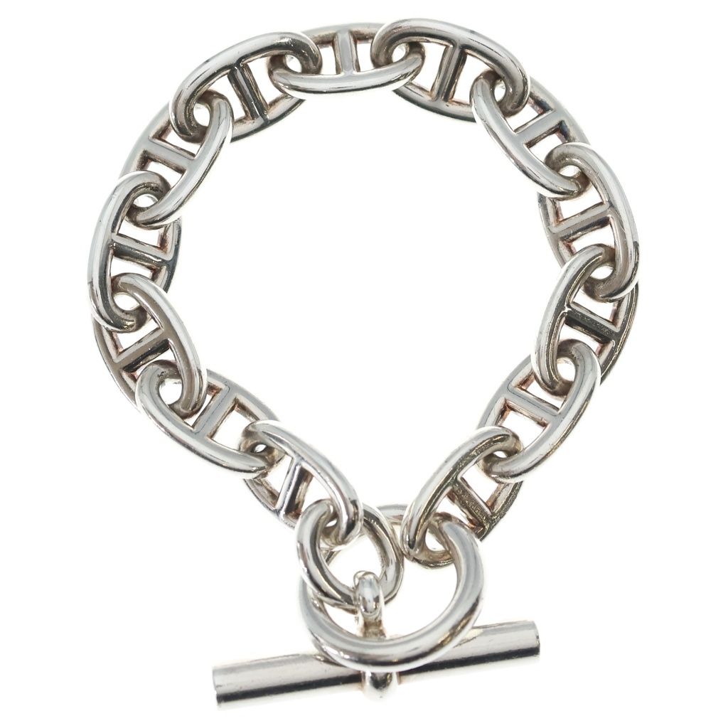 Hermes Chaine D'ancre TGM Bracelet 13 Pieces Silver