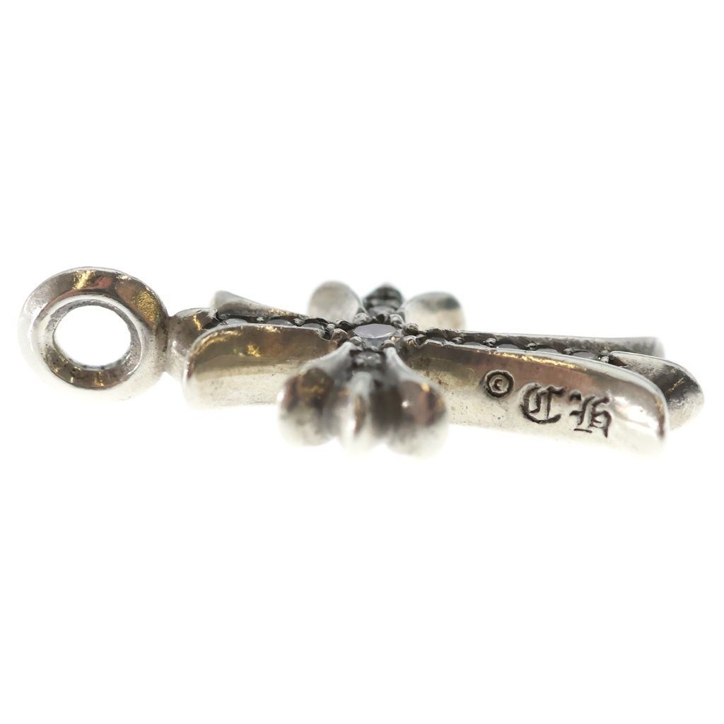 Chrome Hearts Tny Crsf Dia Tiny Fat Cross Pave Diamond Pendant Top Silver — view 4