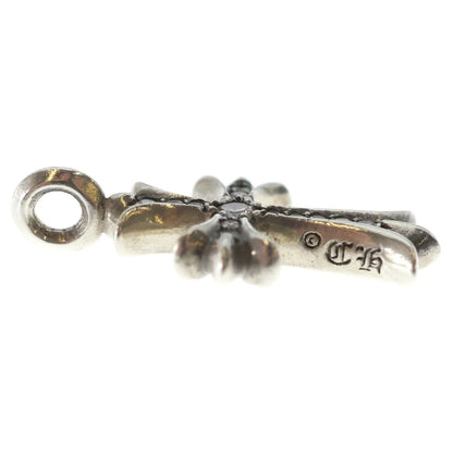 Chrome Hearts Tny Crsf Dia Tiny Fat Cross Pave Diamond Pendant Top Silver — view 4
