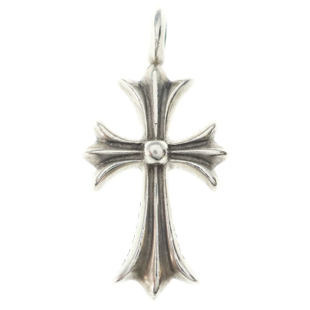 Chrome Hearts Tny Crsf Dia Tiny Fat Cross Pave Diamond Pendant Top Silver — view 2