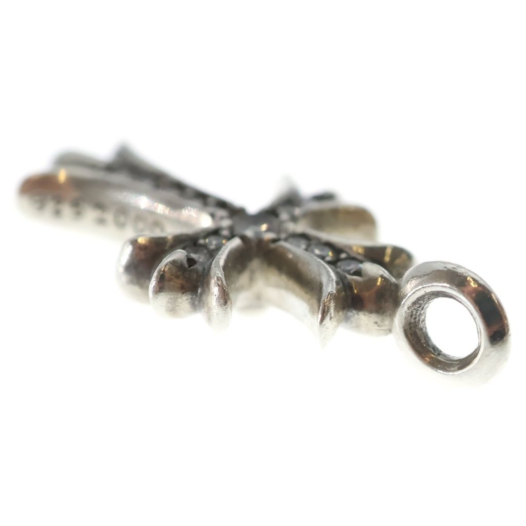 Chrome Hearts Tny Crsf Dia Tiny Fat Cross Pave Diamond Pendant Top Silver — view 6