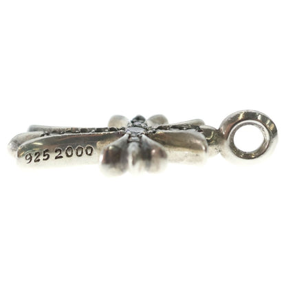 Chrome Hearts Tny Crsf Dia Tiny Fat Cross Pave Diamond Pendant Top Silver — view 3