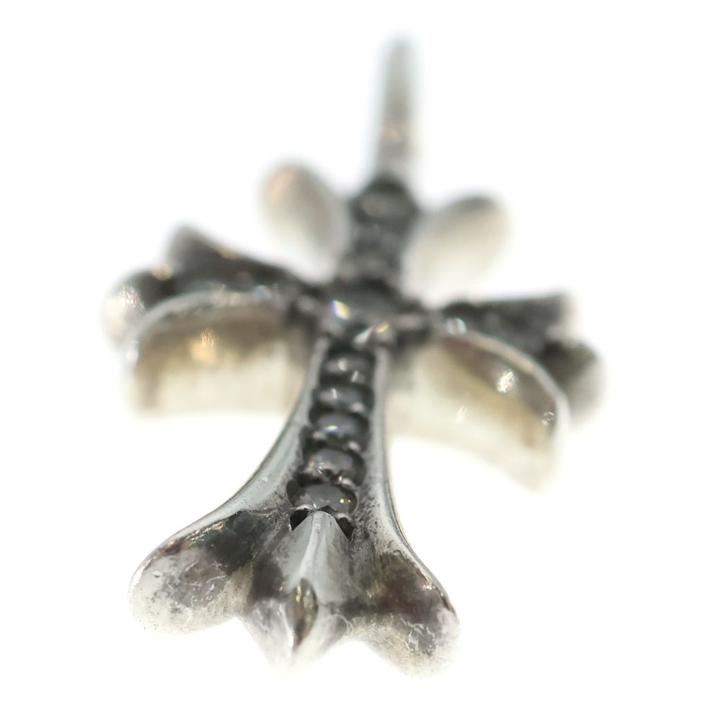 Chrome Hearts Tny Crsf Dia Tiny Fat Cross Pave Diamond Pendant Top Silver — view 5