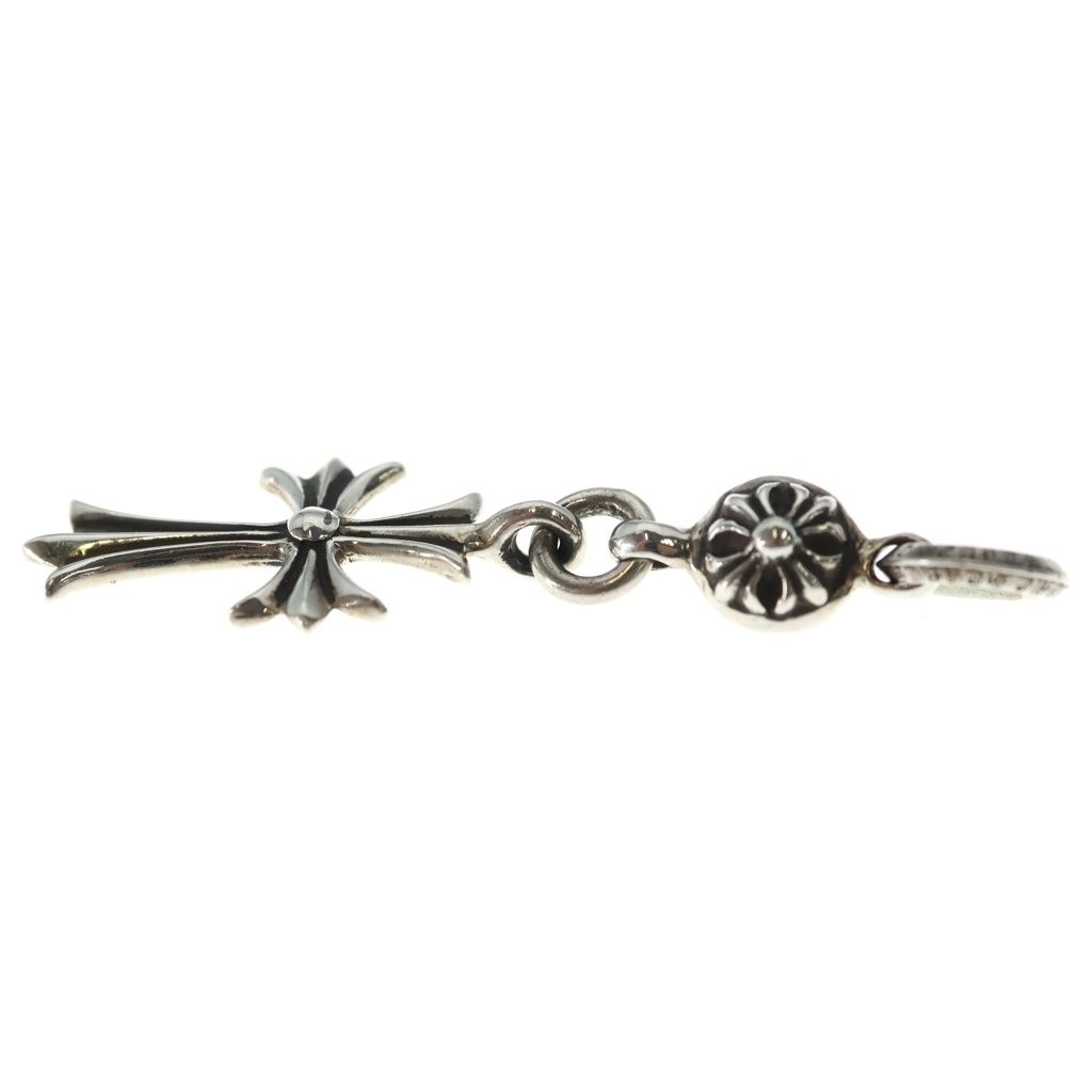 Chrome Hearts Tny CH Crs 1 Ball Tiny CH Cross Charm Pendant Top Silver — view 3