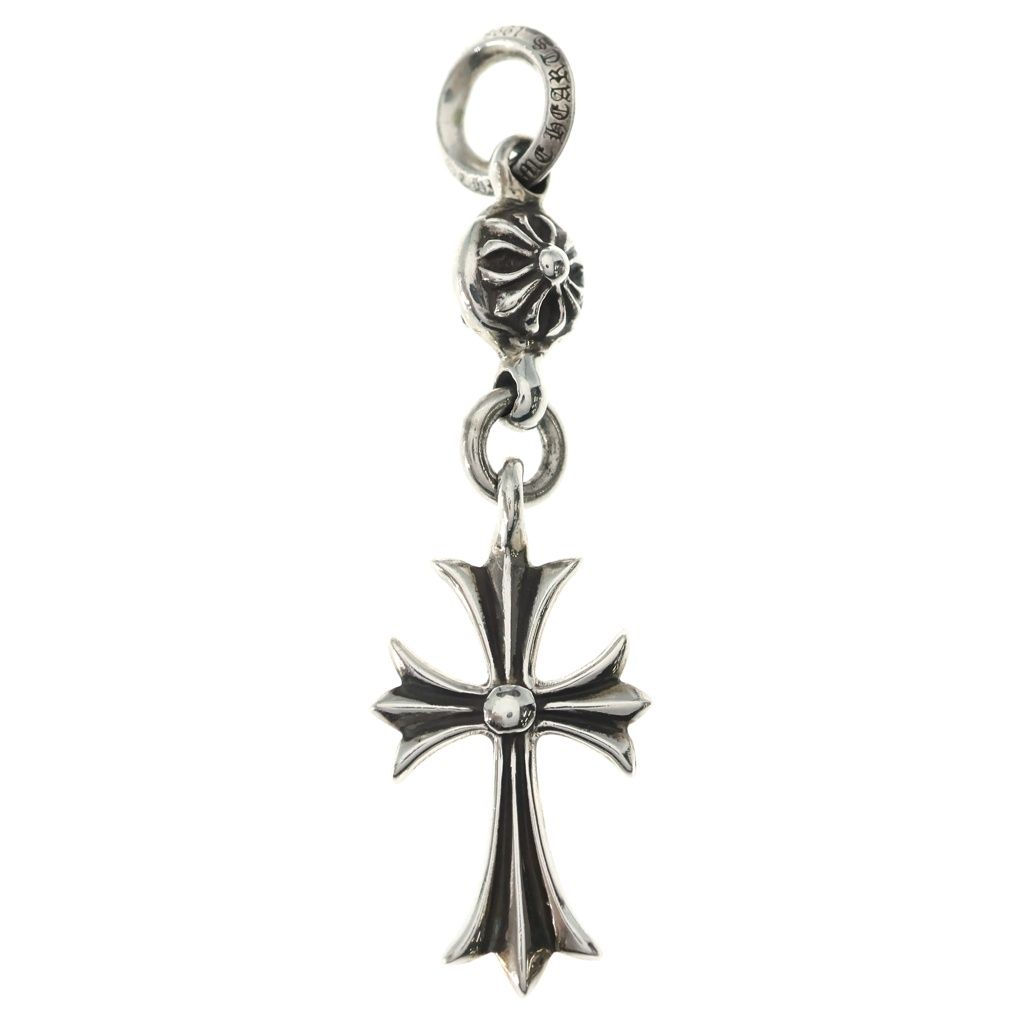 Chrome Hearts Tny CH Crs 1 Ball Tiny CH Cross Charm Pendant Top Silver — view 2