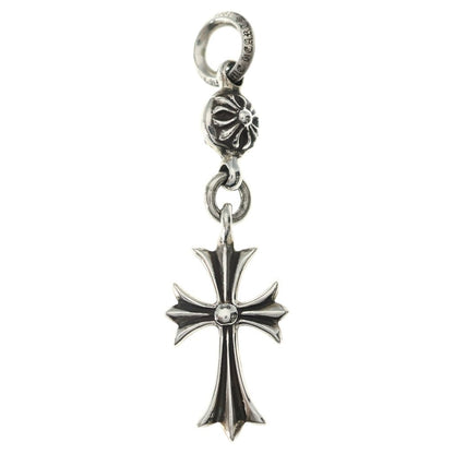 Chrome Hearts Tny CH Crs 1 Ball Tiny CH Cross Charm Pendant Top Silver — view 2