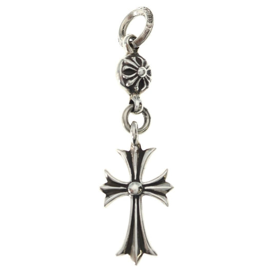 Chrome Hearts Tny CH Crs 1 Ball Tiny CH Cross Charm Pendant Top Silver