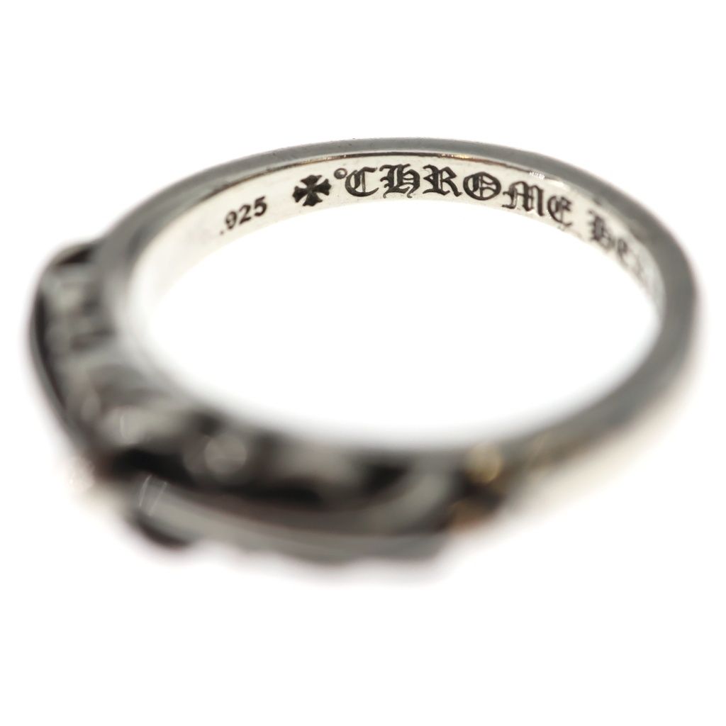 Chrome Hearts Baby Classic Floral Black Sling Silver Ring — view 5