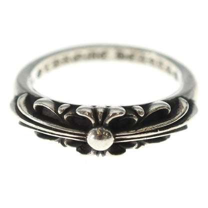 Chrome Hearts Baby Classic Floral Black Sling Silver Ring — view 4