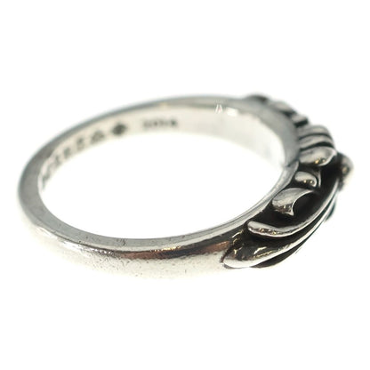 Chrome Hearts Baby Classic Floral Black Sling Silver Ring — view 3