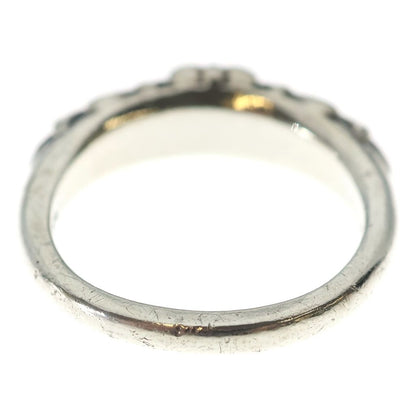 Chrome Hearts Baby Clsc Classic Floral Cross Pave Diamond Silver Ring — view 2