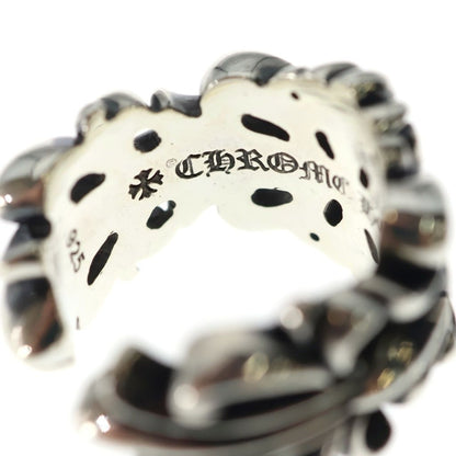 Chrome Hearts Dbl Flrl Crs Double Floral Cross Ring Silver — view 5