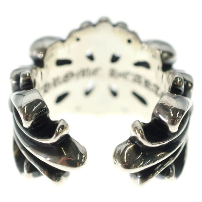 Chrome Hearts Dbl Flrl Crs Double Floral Cross Ring Silver — view 2