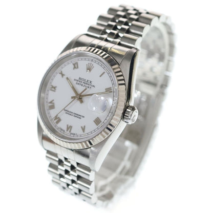 Rolex Datejust White Roman Dial SS Wg at Stainless Steel White Gold Watch — view 4