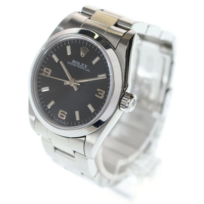 Rolex Oyster Perpetual Black Dial SS at Stainless Steel Automatic Winding — view 4