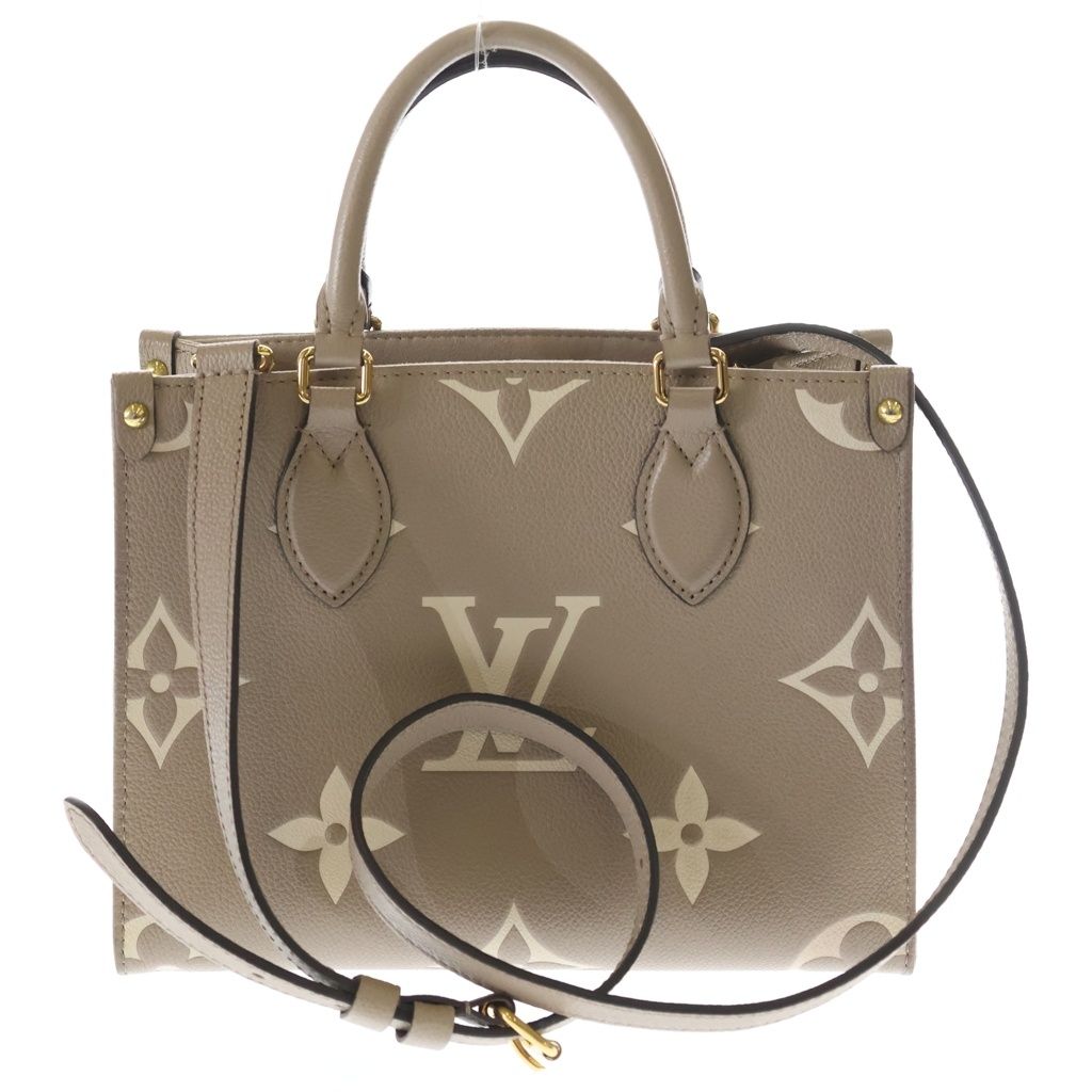 Louis Vuitton Monogram Giant Empreinte On The Go PM Shoulder Bag Beige Leather — view 2