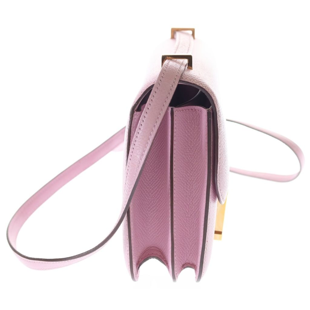 Hermes Constance levest Veau Epsom Shoulder Bag dbag Pink Gold — view 3