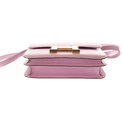 Hermes Constance levest Veau Epsom Shoulder Bag dbag Pink Gold — view 4