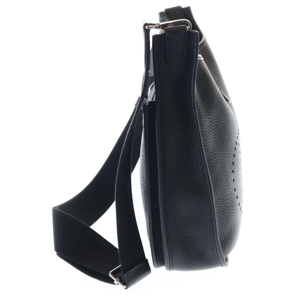 Hermes Evelyne PM Shoulder Bag Black Epsom Silver — view 3