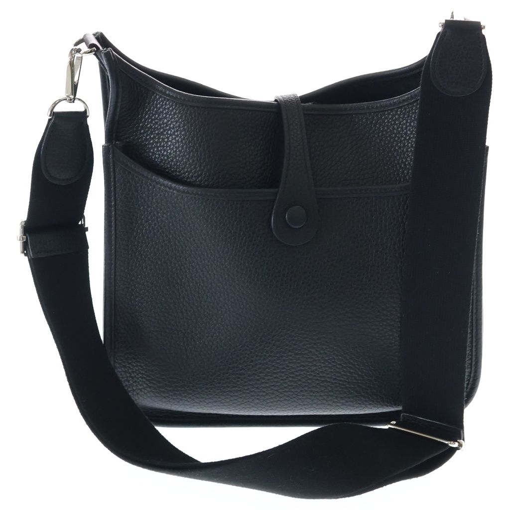 Hermes Evelyne PM Shoulder Bag Black Epsom Silver — view 2