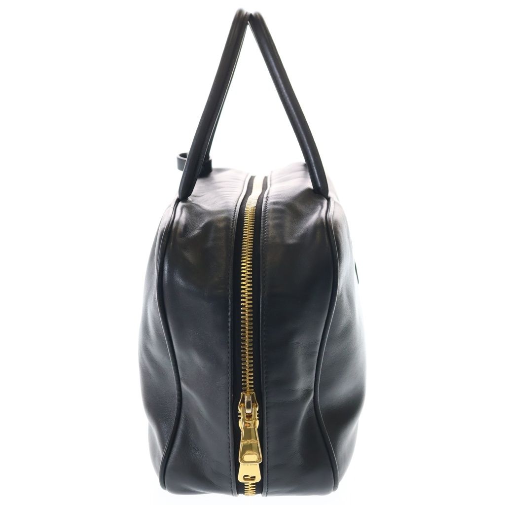 Miu Top Handle Bow Handbag Black Leather Gold — view 3