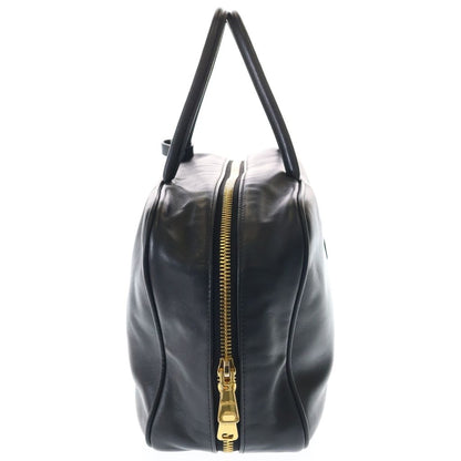 Miu Top Handle Bow Handbag Black Leather Gold — view 3