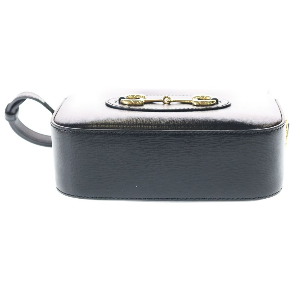 Gucci Horsebit Mini Shoulder Bag Black Leather Gold — view 4