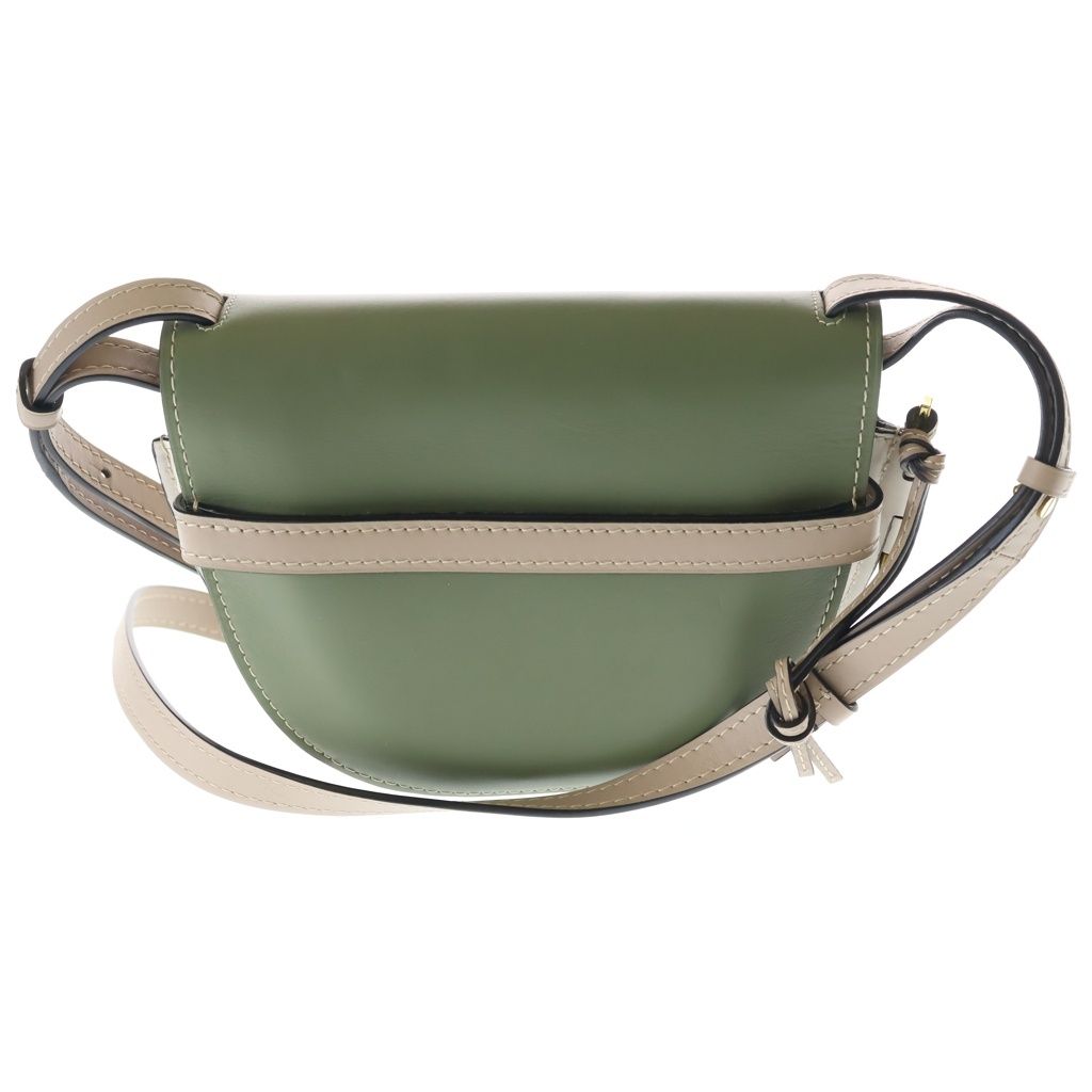 Loewe Gate Small Shoulder Bag Green White Beige Leather Gold — view 2