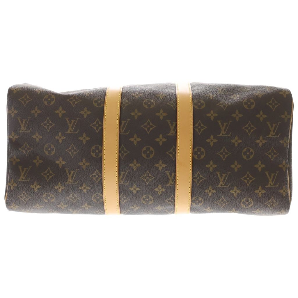 Louis Vuitton Keepall 45 Monogram Leather Boston Bag Gold Brown — view 5
