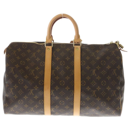 Louis Vuitton Keepall 45 Monogram Leather Boston Bag Gold Brown — view 2