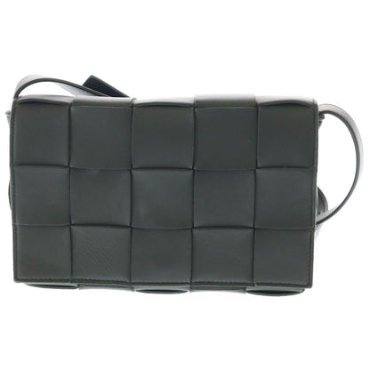 Bottega Veneta Maxi Intrecciato Cassette Shoulder Back Dark Green Lambskin