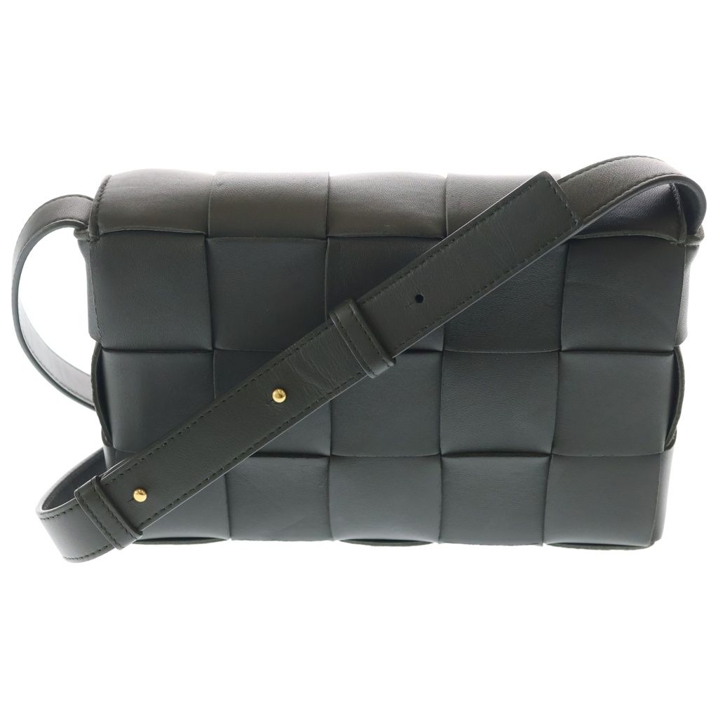 Bottega Veneta Maxi Intrecciato Cassette Shoulder Back Dark Green Lambskin — view 2