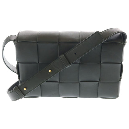 Bottega Veneta Maxi Intrecciato Cassette Shoulder Back Dark Green Lambskin — view 2