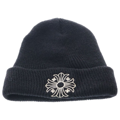 Chrome Hearts Wool Watch Cap CH Plus Embroidery Beanie Black Knit Cap Hat
